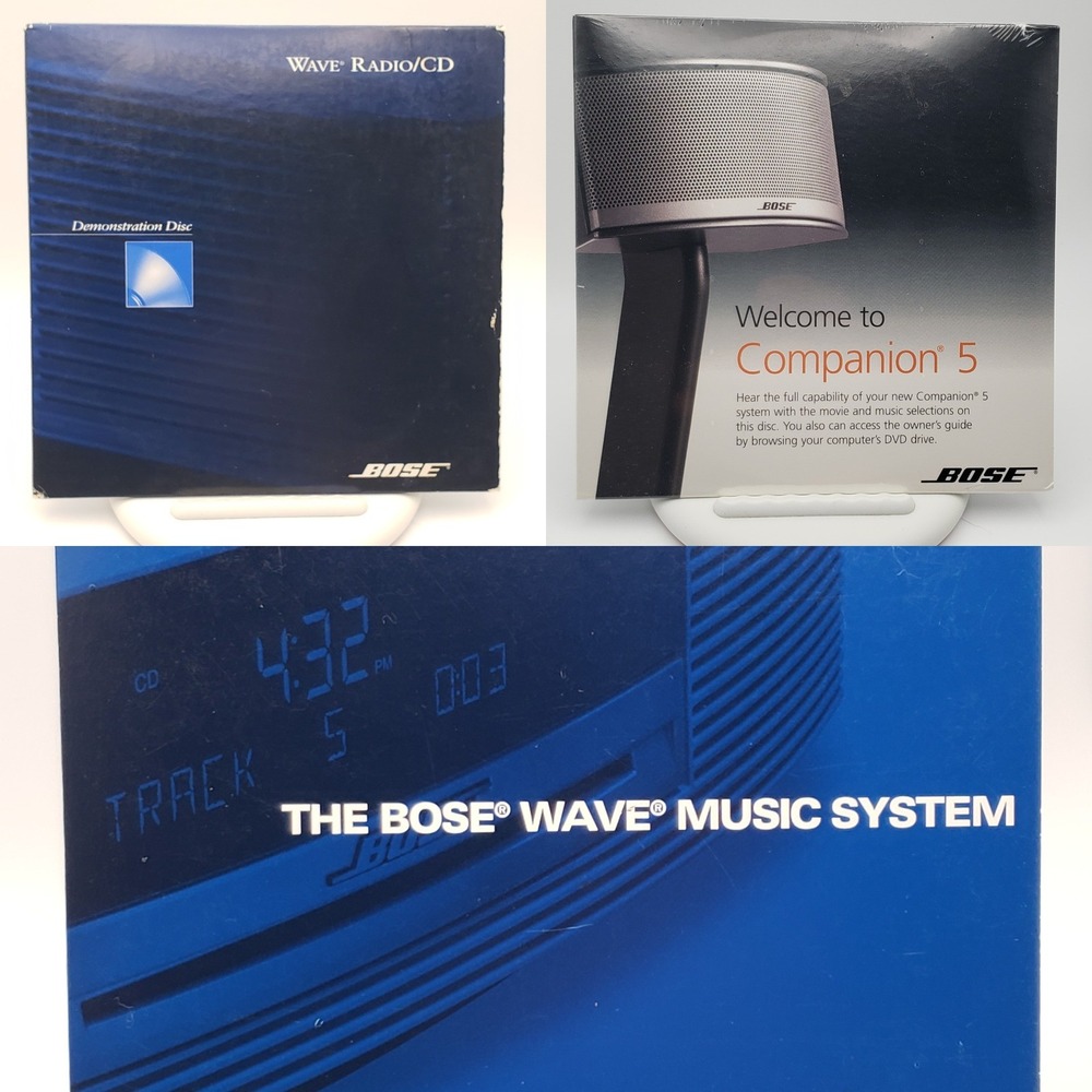 Bose Demonstration Disc CD / DVD Lot of 3 Wave Radio Music System Companion 5